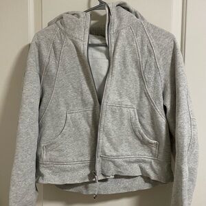 lululemon athletica Light Gray Full-Zip Hoodie